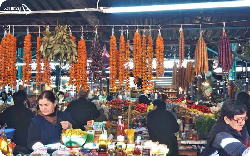 بازار مرکزی کوتایسی؛ محصولات محلی و ارگانیک